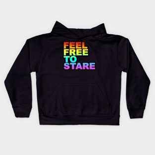 feel free to stare Kids Hoodie